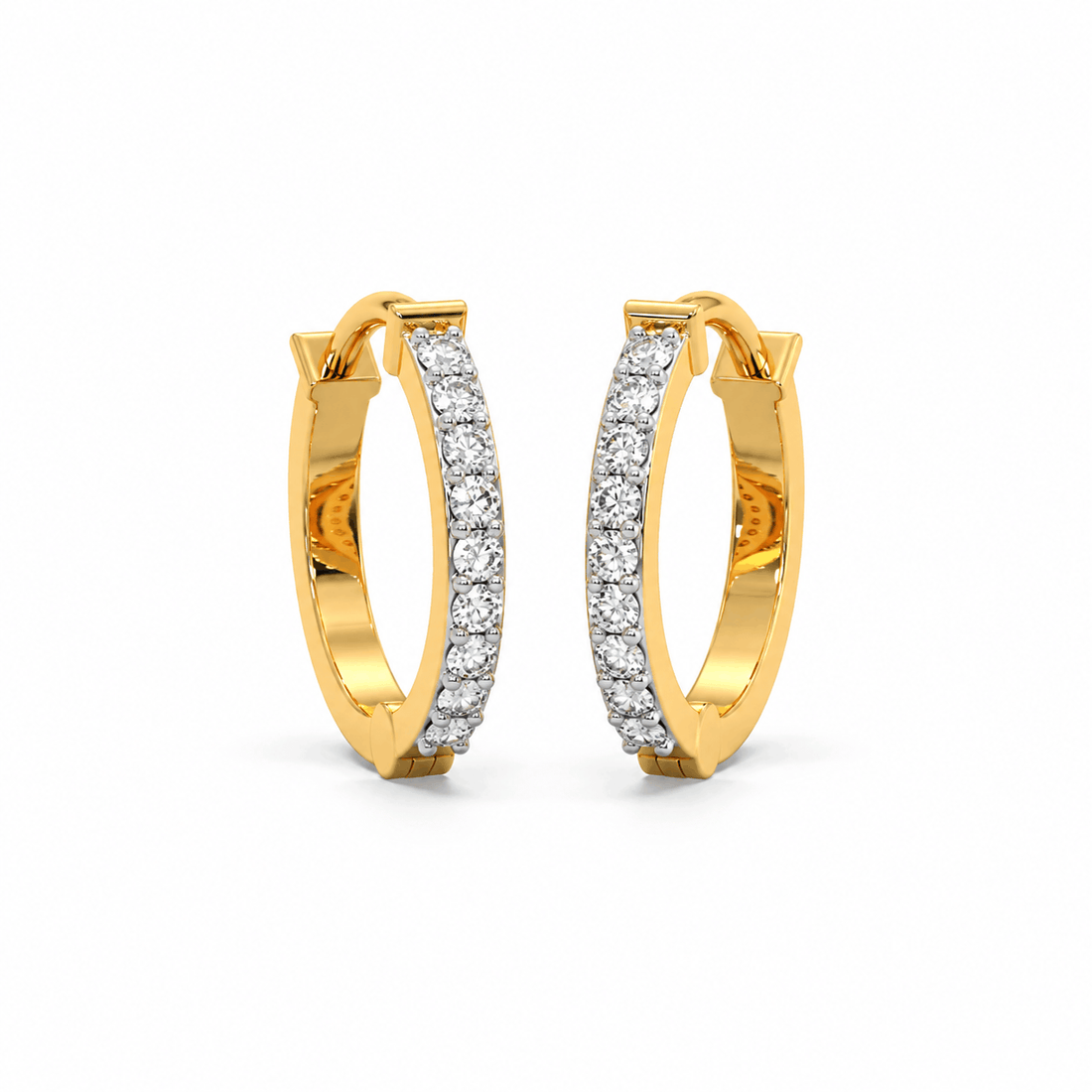 Diamond Huggie Hoops