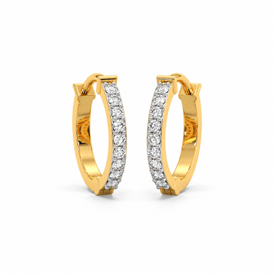 Diamond Huggie Hoops
