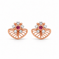 Fan Diamond Stud Earrings