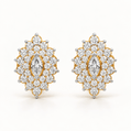 Marquise Halo Studs