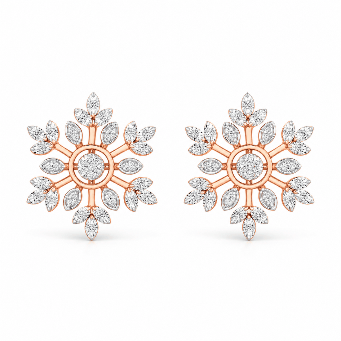 Snowflake Diamond Earrings