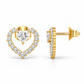 Twin Sparkle Heart Earrings