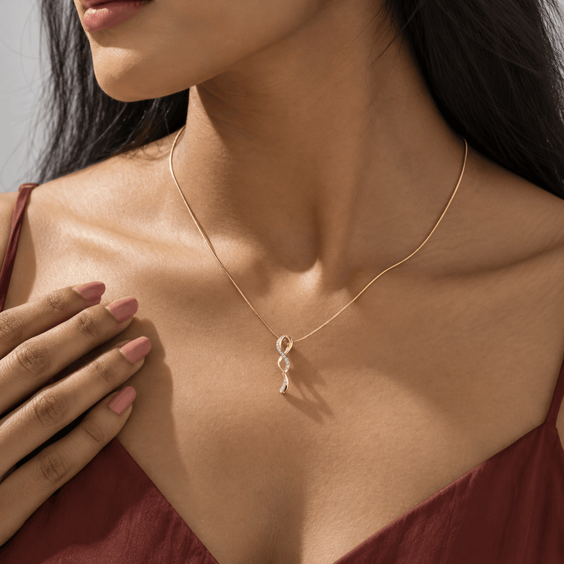 Twisted Diamond Pendant